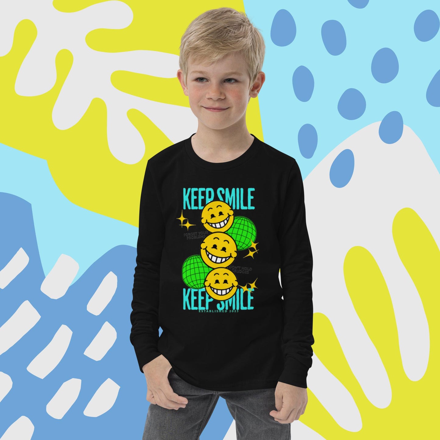 Youth long sleeve Smile tee